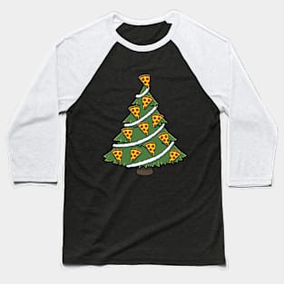 Pepperoni Pizza Christmas Tree Baseball T-Shirt